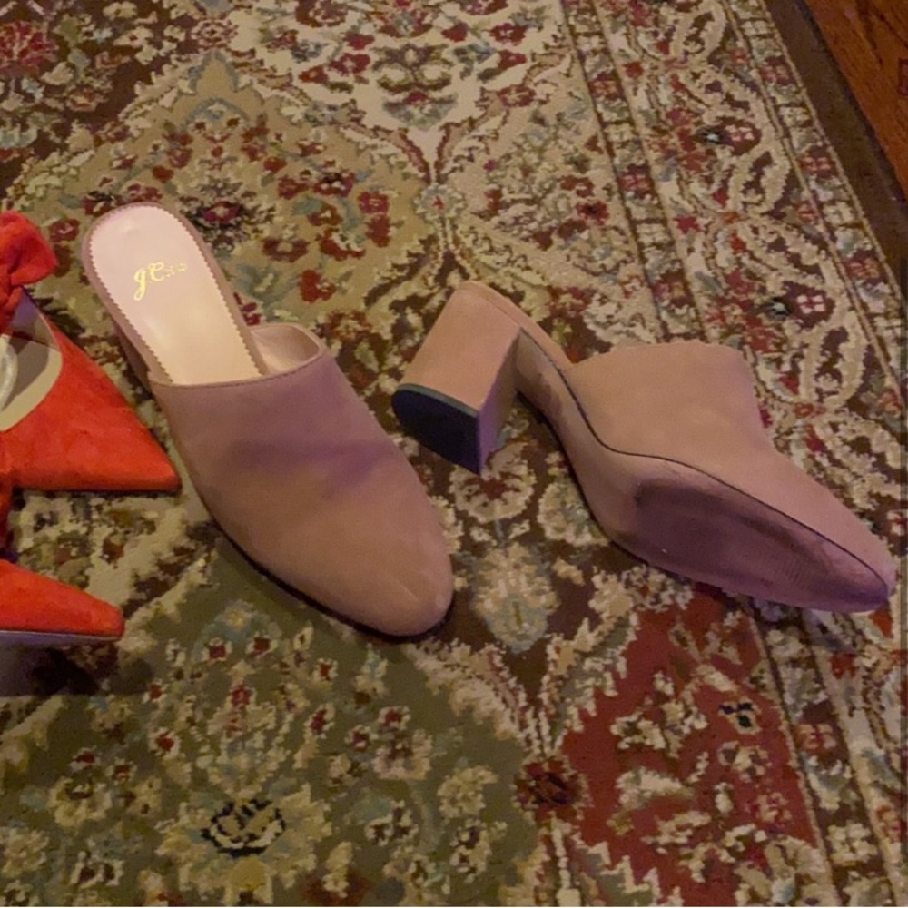 J. Crew light brown tan mules size 8